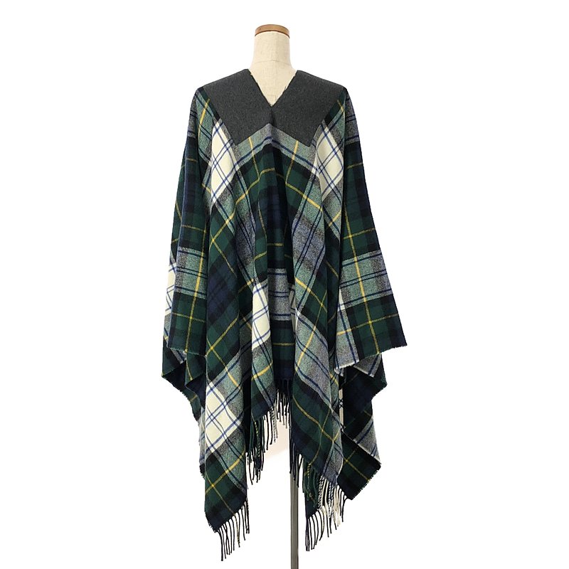 COMME des GARCONS SHIRT / コムデギャルソンシャツ × LOCHCARRON / ロキャロン フリンジ 大判マフラー ストール ケープ ポンチョ / ユニセックス