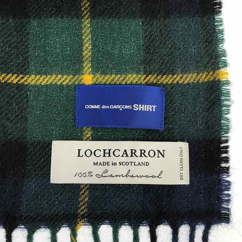COMME des GARCONS SHIRT / コムデギャルソンシャツ × LOCHCARRON / ロキャロン フリンジ 大判マフラー ストール ケープ ポンチョ / ユニセックス