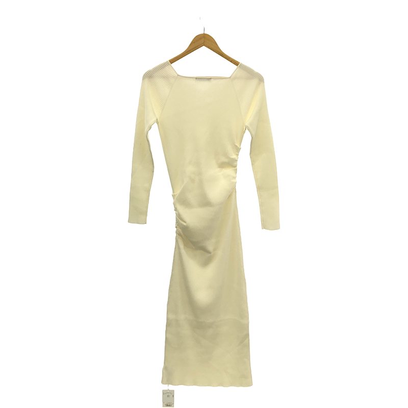 ETRE TOKYO / エトレトウキョウ サイドギャザー リブ ロングワンピース