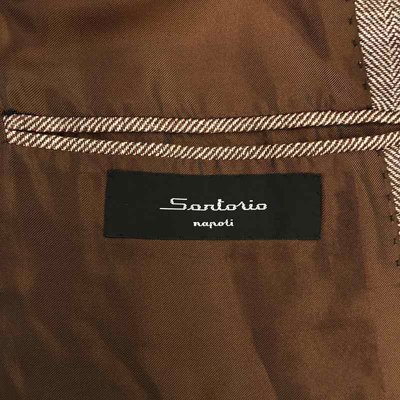 その他 リネンヘリンボーン 3B テーラードジャケット