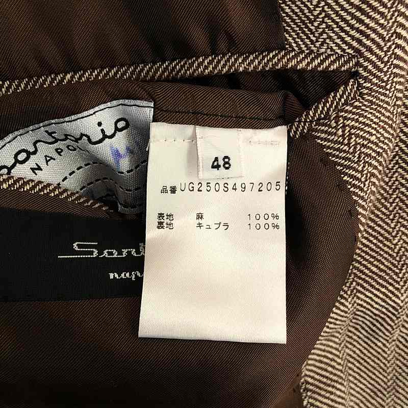 その他 リネンヘリンボーン 3B テーラードジャケット