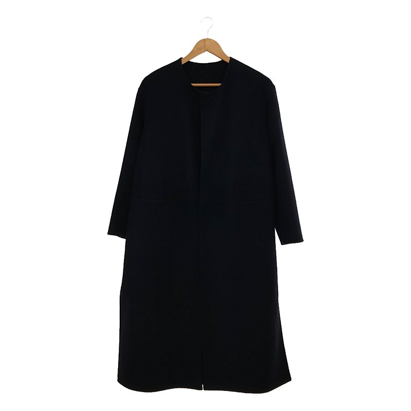 ドゥーズィエム★ ノーカラー　ロングコート 黒38 名品 victorianノーカラーコートが通常販売開始！｜Deuxieme