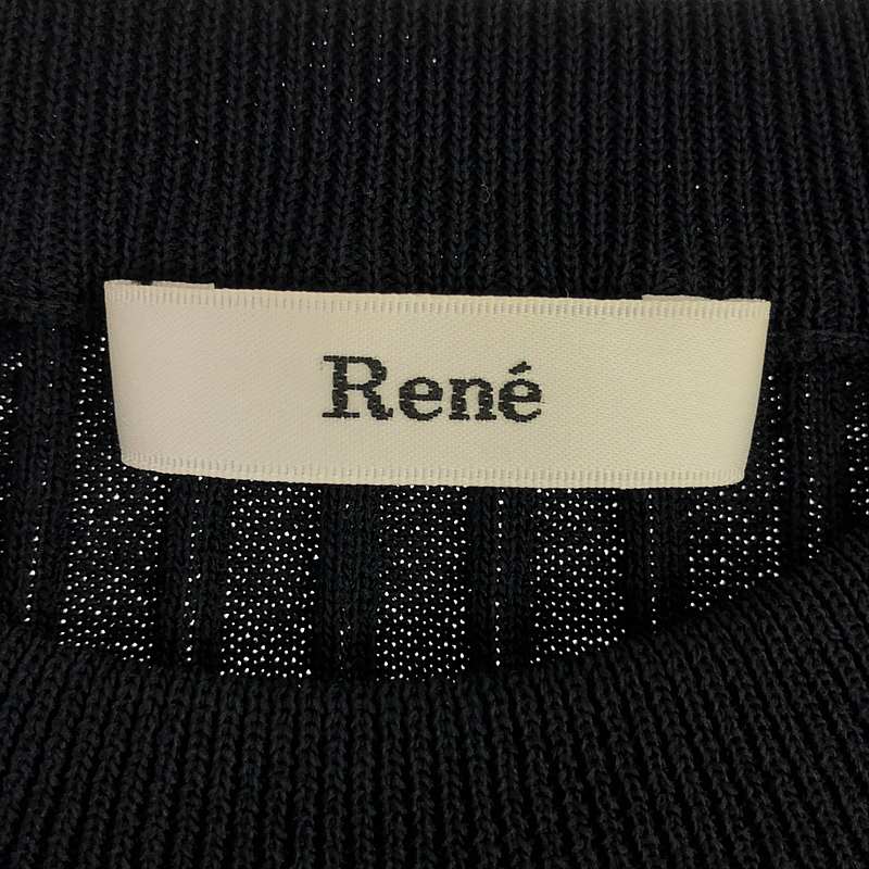 Rene / ルネ Knit One piece パール リブニットワンピース
