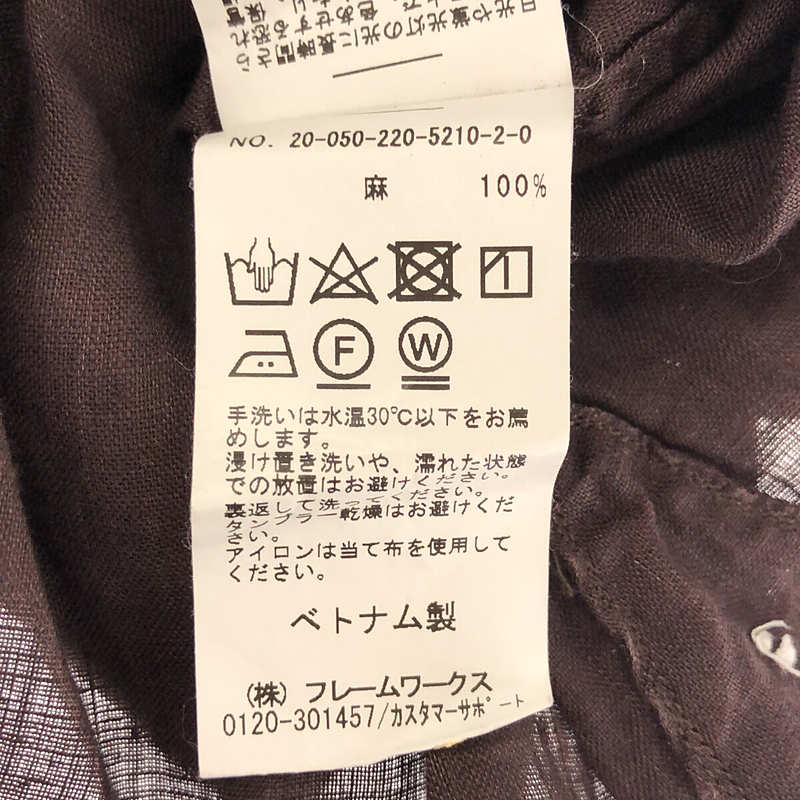 Framework / フレームワーク フレンチリネン 2WAY シャツ