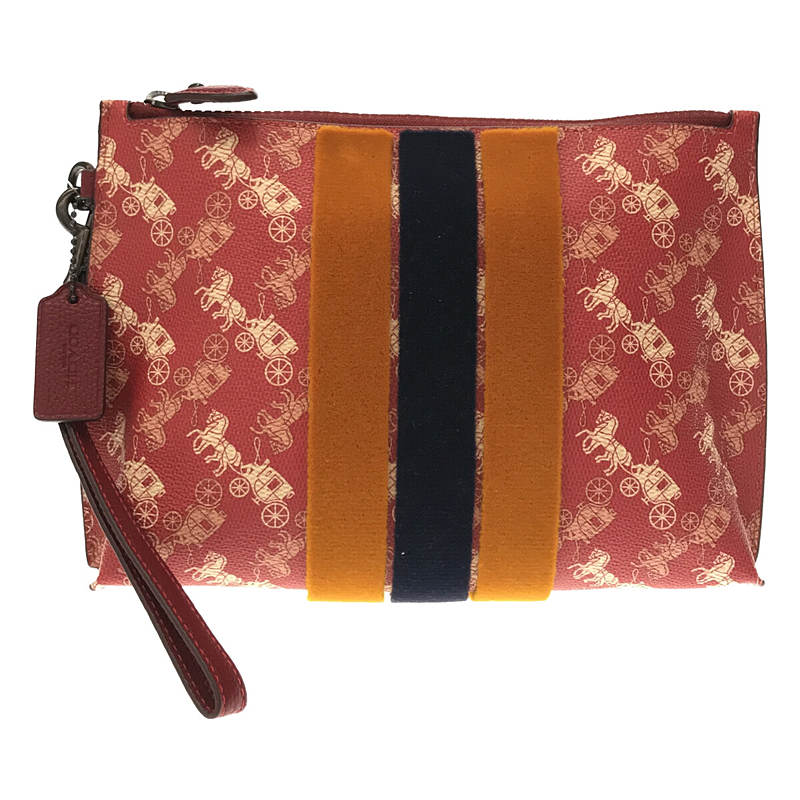 Charlie Varsity Stripe Printed Pouch ポーチ