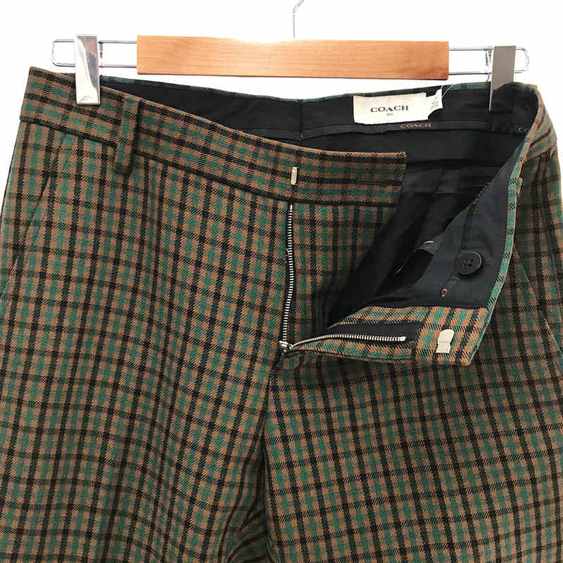 COACH / コーチ GINGHAM STRAIGHT LEG TROUSER パンツ