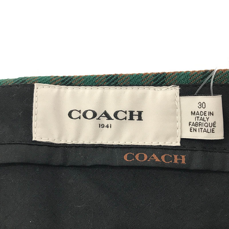 COACH / コーチ GINGHAM STRAIGHT LEG TROUSER パンツ