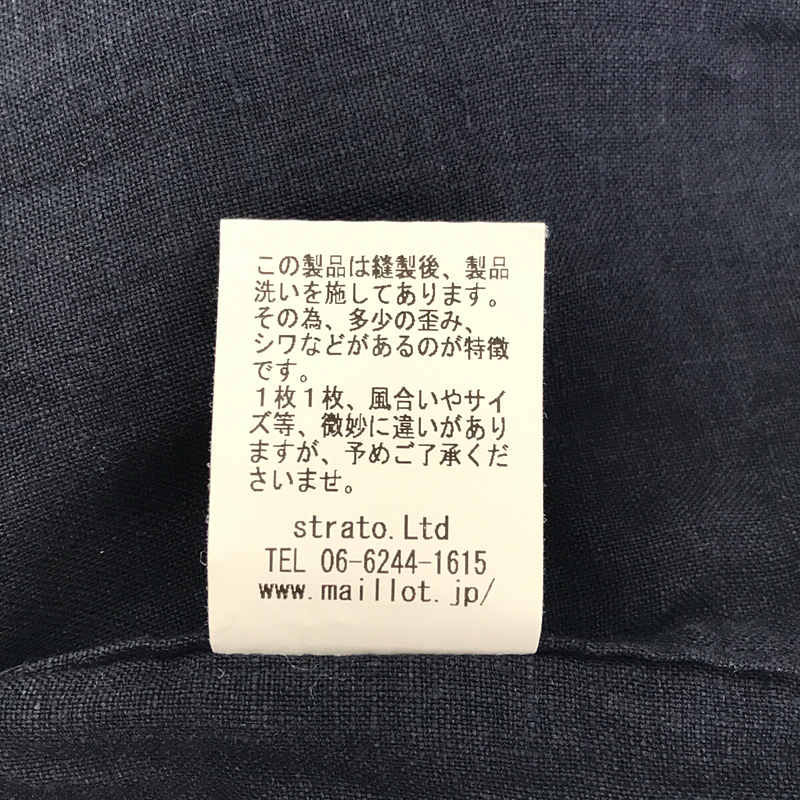 maillot / マイヨ × saro / サロ 別注 フレンチ リネン セーラー シャツ