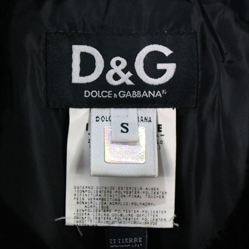 D&G DOLCE&GABBANA / ディーアンドジー 襟ファー 中綿ブルゾン