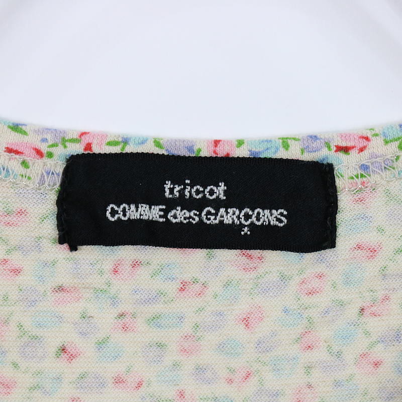tricot COMME des GARCONS / トリココムデギャルソン 小花柄 切替半袖Tシャツ