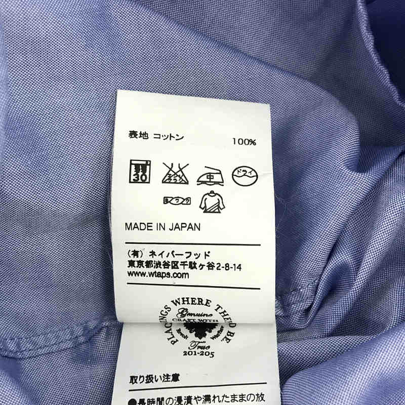 WTAPS / ダブルタップス × THOMAS MASON トーマスメイソン別注 PLAIN L/S /SHIRTS コットン ボタン ダウン シャツ