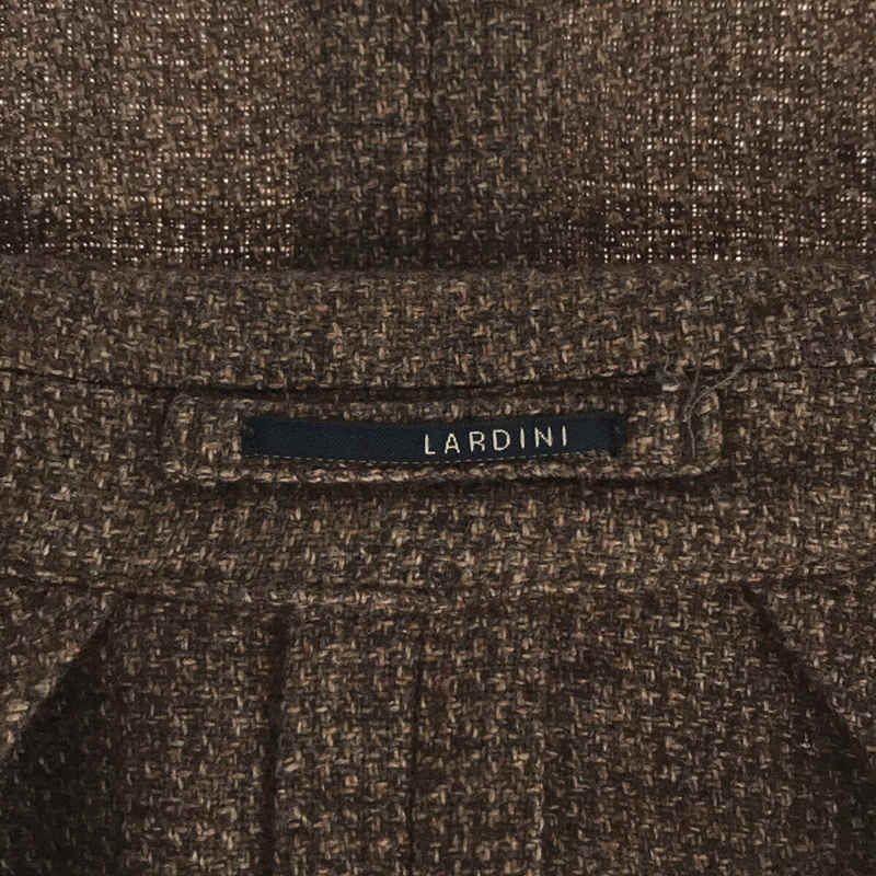 LARDINI / ラルディーニ イタリア製 ソフト ツイード ピークドラペル サイドベンツ 2B テーラード ジャケット ブートニエール付き