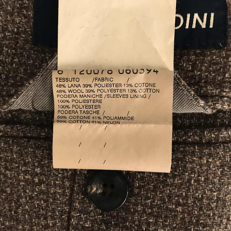 LARDINI / ラルディーニ イタリア製 ソフト ツイード ピークドラペル サイドベンツ 2B テーラード ジャケット ブートニエール付き