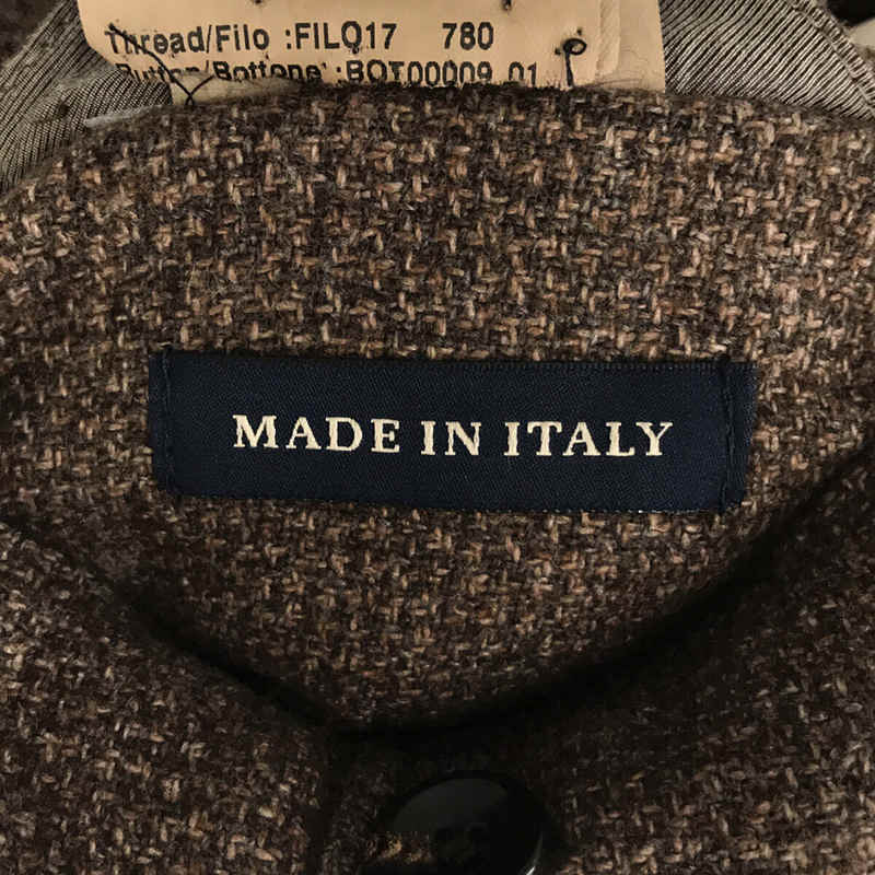 LARDINI / ラルディーニ イタリア製 ソフト ツイード ピークドラペル サイドベンツ 2B テーラード ジャケット ブートニエール付き