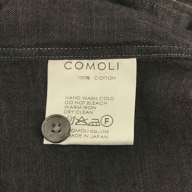 COMOLI / コモリ コットン ベタシャン バンドカラー シャツ