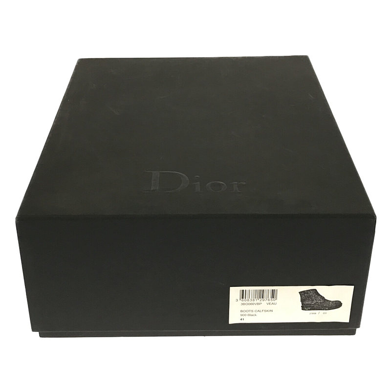 Dior homme / ディオールオム イタリア製 BOOTS CARF SKIN カーフスキン ステッチ パイピング 7ホール レースアップ ブーツ 箱付き