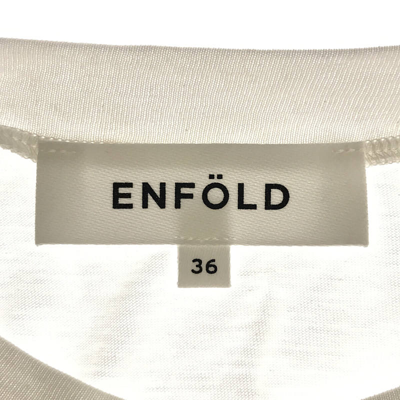 ENFOLD / エンフォルド ソフト 天竺 タック ドレープ ドレス ロング ワンピース