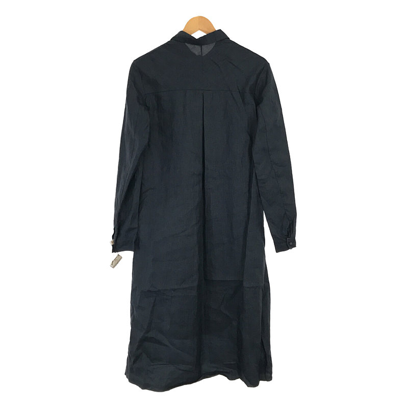 m.a+ / エムエークロス オイルド リネン インディゴ染め ロング シャツ コート