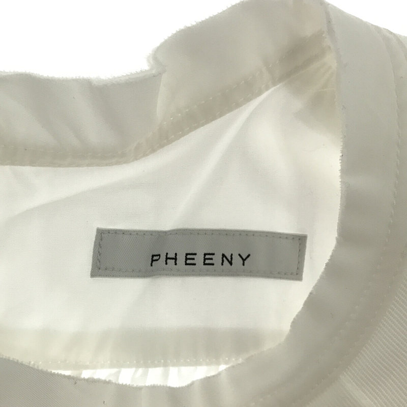 standard dress shirt コットン ウエスト リボン バンドカラー スタンダード ドレス シャツPHEENY / フィーニー