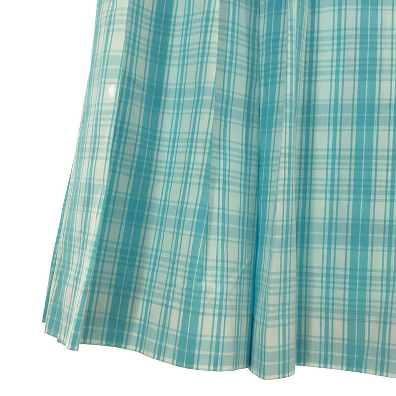 Drawer / ドゥロワー コットン シルク タータン チェック ロング スカート