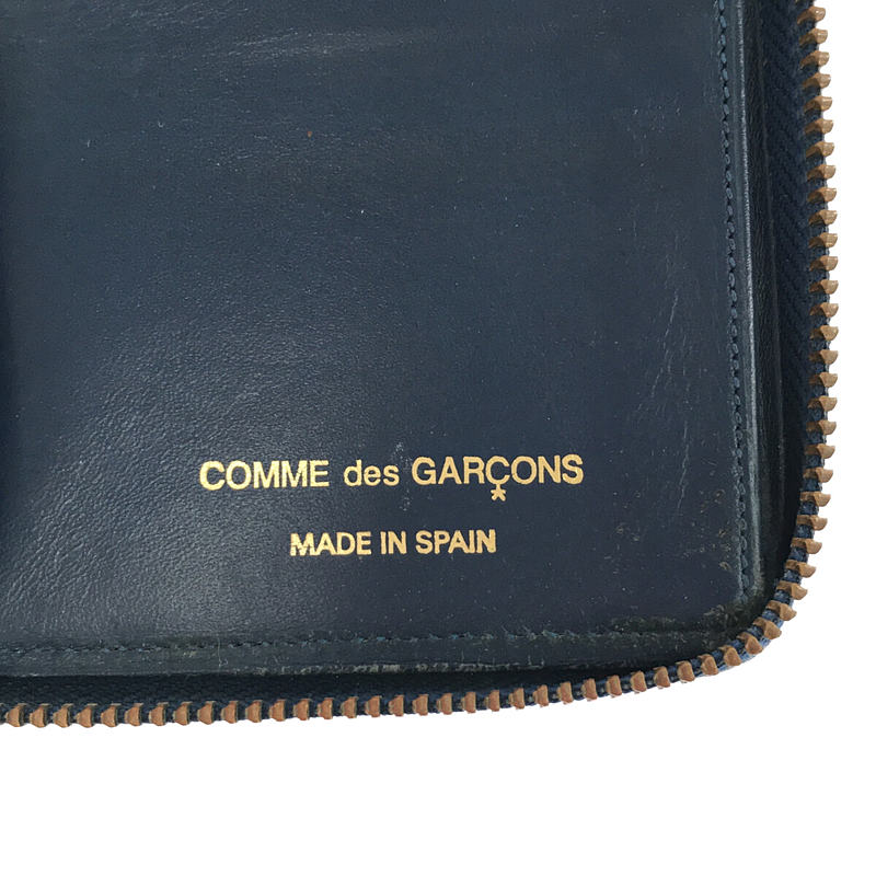 COMME des GARCONS / コムデギャルソン エンボス レザー ジップ ロング ウォレット 長財布