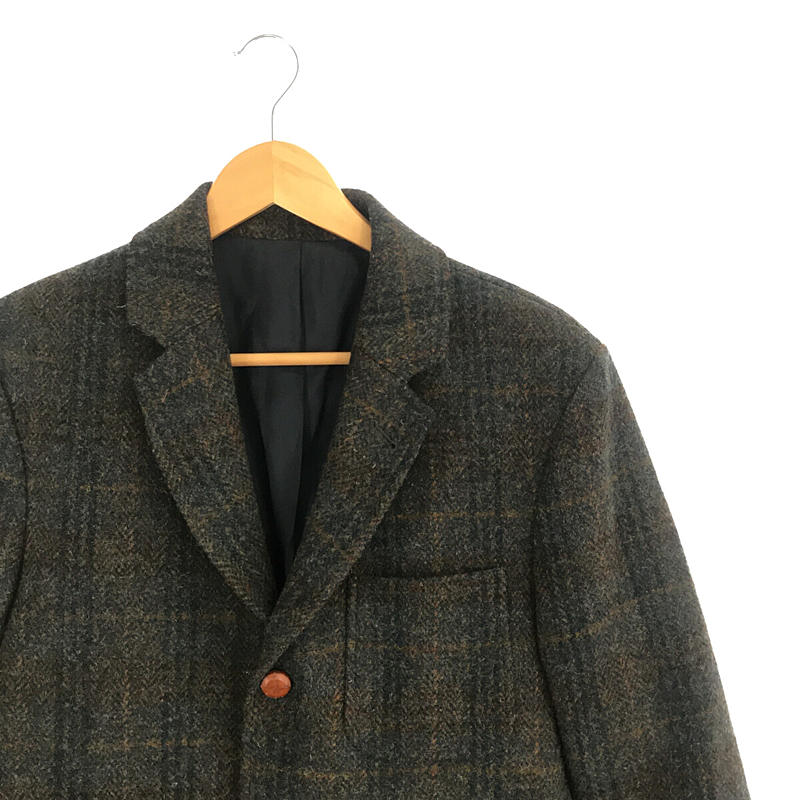 MAISON KITSUNE / メゾンキツネ × Harris Tweed ハリスツイード 別注 フランス製 CYCLING JACKET くるみボタン 3B チェック テーラード ジャケット