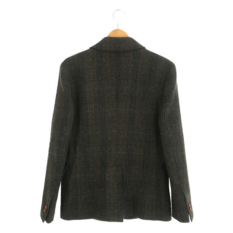 × Harris Tweed ハリスツイード 別注 フランス製 CYCLING JACKET くるみボタン 3B チェック テーラード  ジャケットMAISON KITSUNE / メゾンキツネ