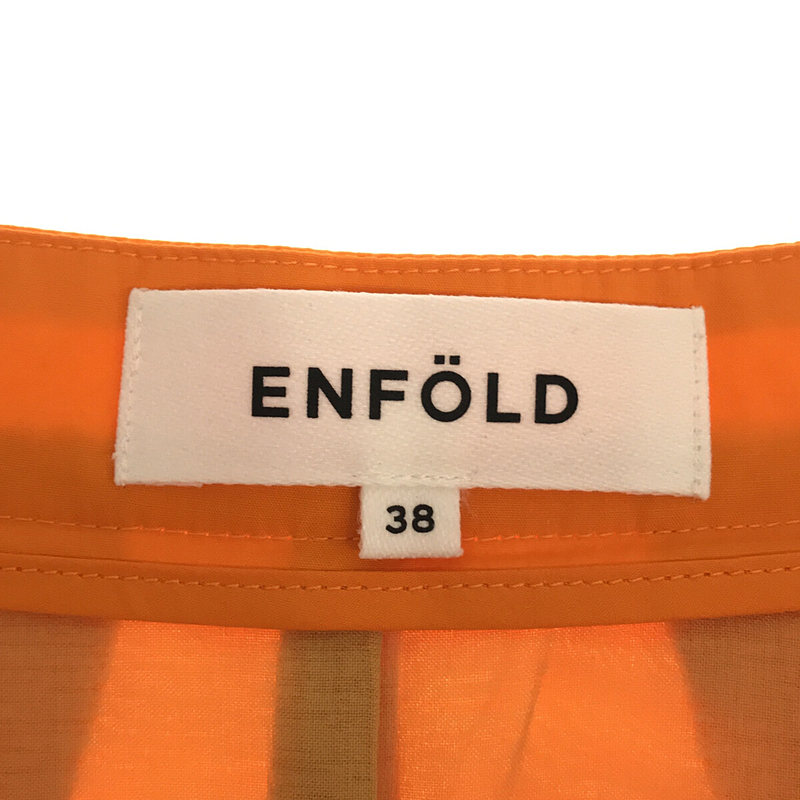 ENFOLD / エンフォルド コットン レイヤード タック スカート パンツ