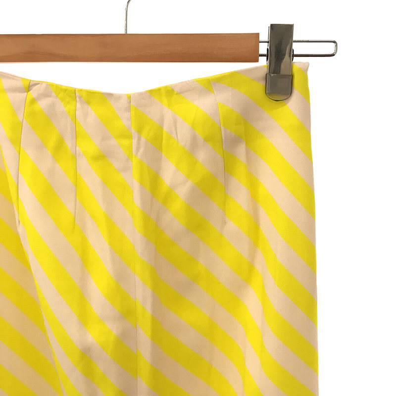DRIES VAN NOTEN / ドリスヴァンノッテン ベルギー製 バイアス ストライプ タイト ロング スカート