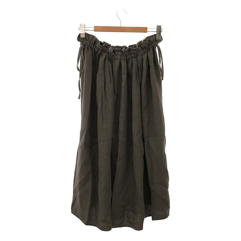 nest robe / ネストローブ ヘンプ リネン タック ラップ ロング スカート