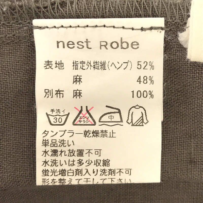 nest robe / ネストローブ ヘンプ リネン タック ラップ ロング スカート