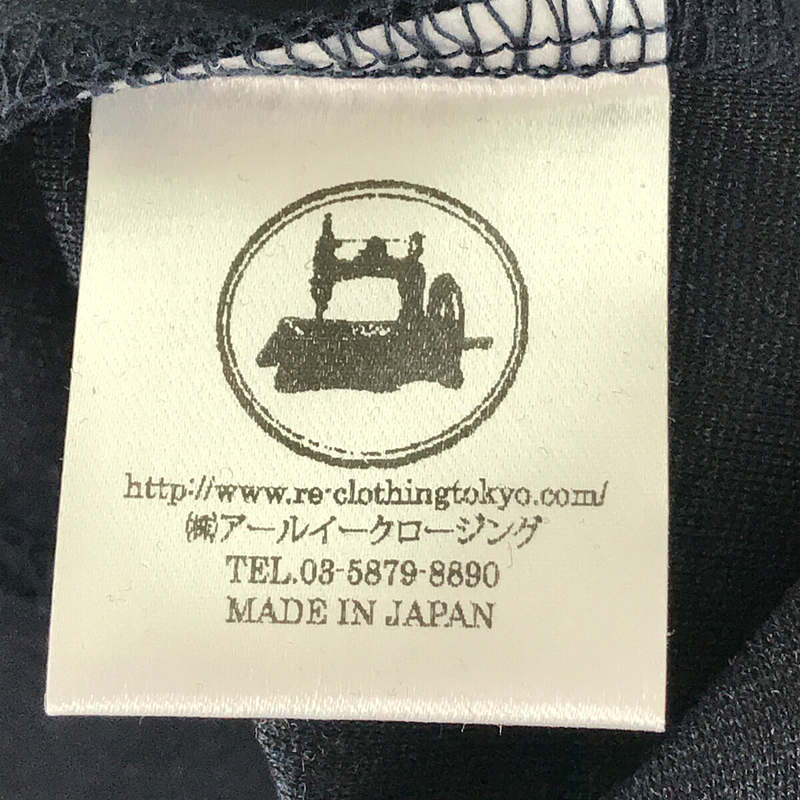 RE made in tokyo japan / アールイーメイドイントウキョウジャパン DRESS JERSEY WIDE T-SHIRT ドレス ジャージー ワイド Tシャツ navy