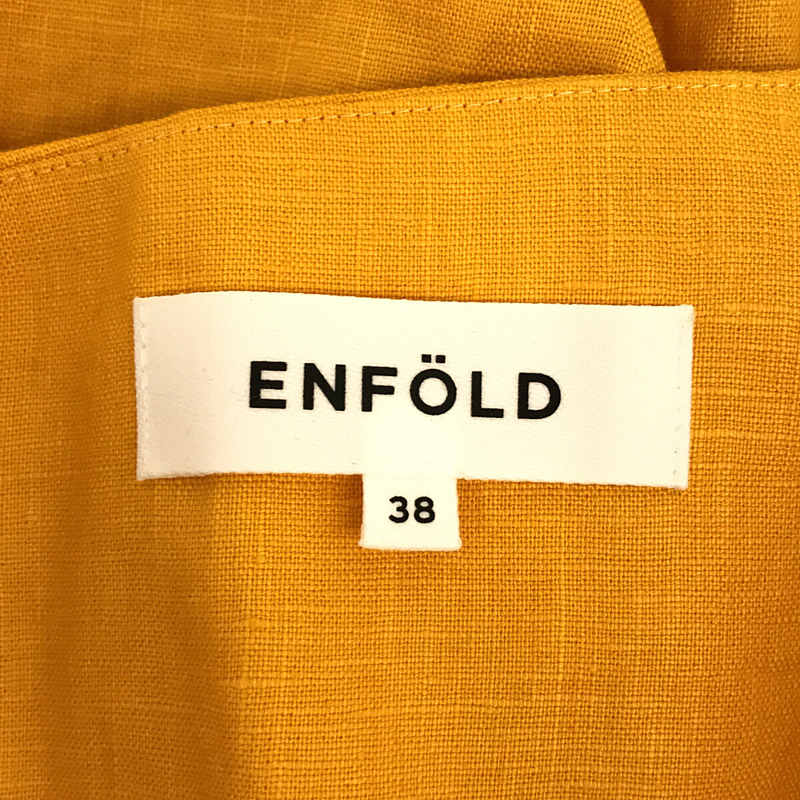 ENFOLD / エンフォルド リネン コクーン シルエット ロング スカート