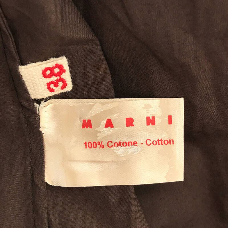 MARNI / マルニ コットン ボックスプリーツ ノースリーブ チュニック