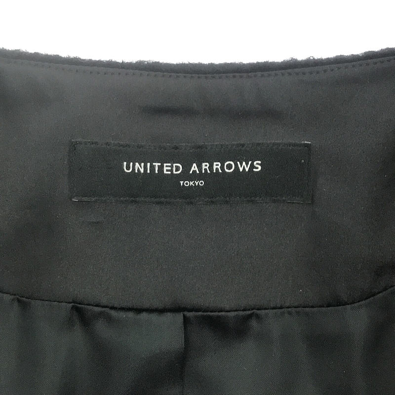 UNITED ARROWS / ユナイテッドアローズ アンゴラ ウール ノーカラー コート