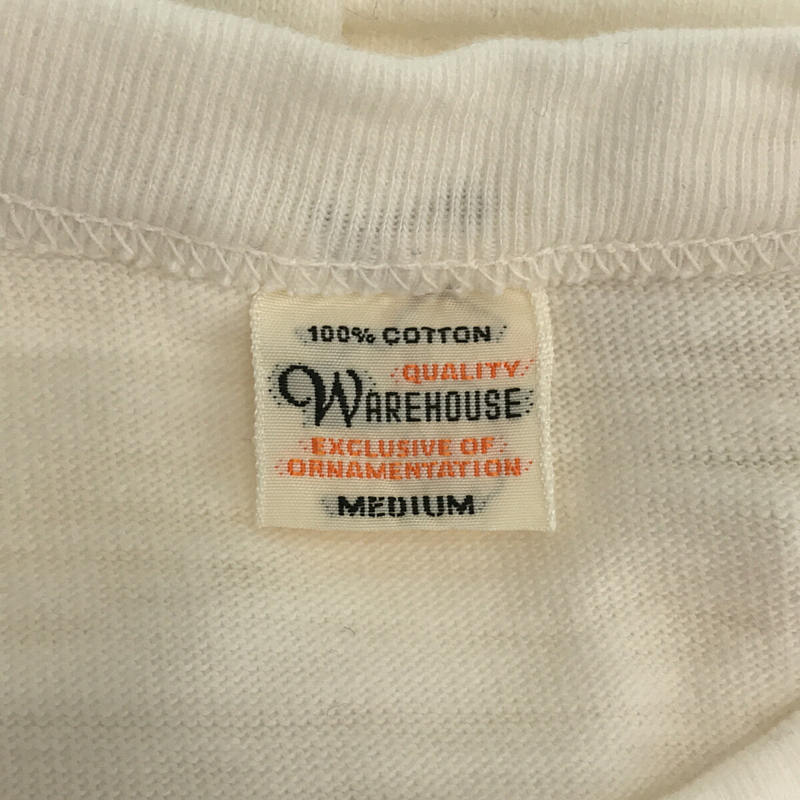 WAREHOUSE / ウエアハウス コットン フロントロゴ クルーネック カットソー Tシャツ