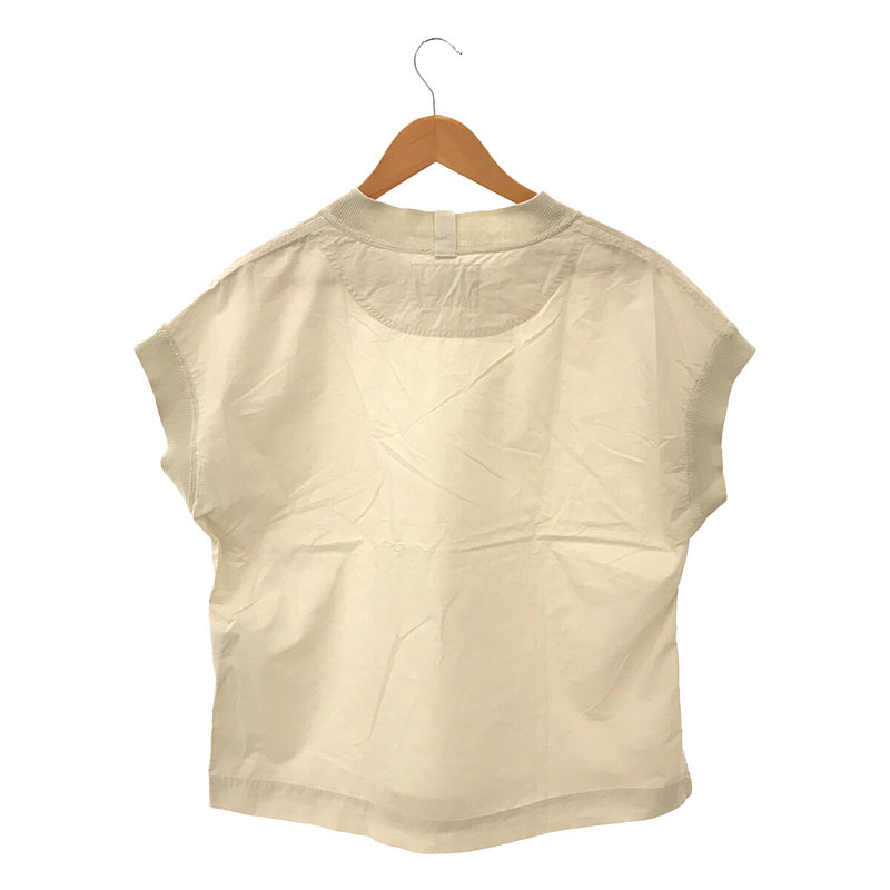 MHL HIGHCOUNT COTTON LINEN ノースリーブTシャツ-