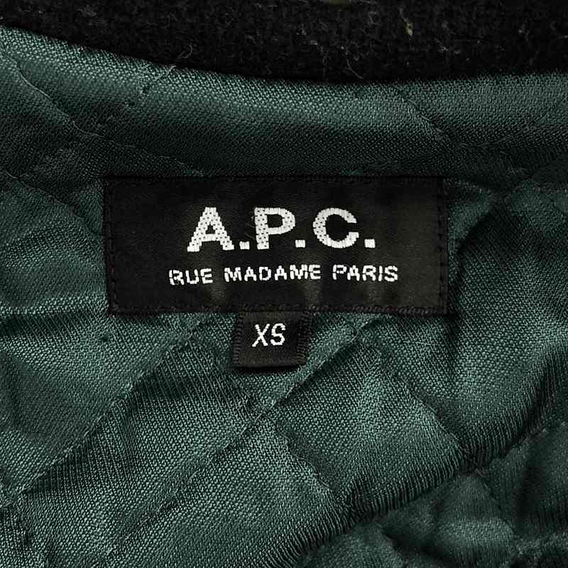 A.P.C. / アーペーセー ウール混 キルティング ステンカラーコート