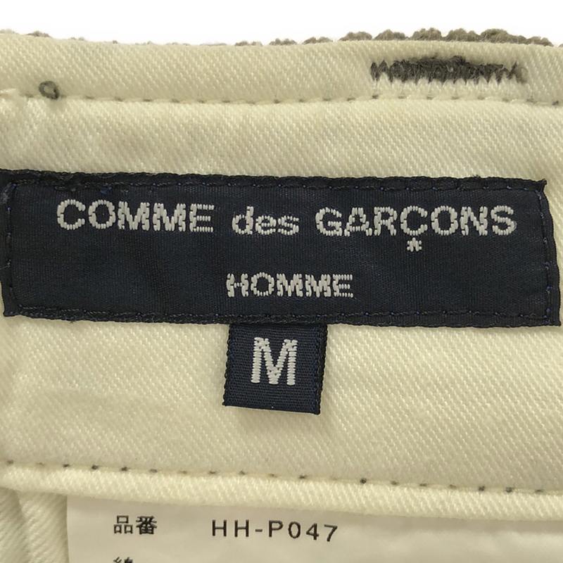COMME des GARCONS HOMME / コムデギャルソンオム 太畝コーデュロイ サイドボタン ストレートパンツ