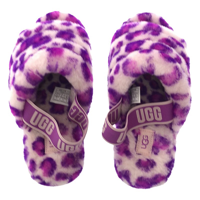 UGG / アグ FLUFF YEAH SLIDE LEOPARD サンダル