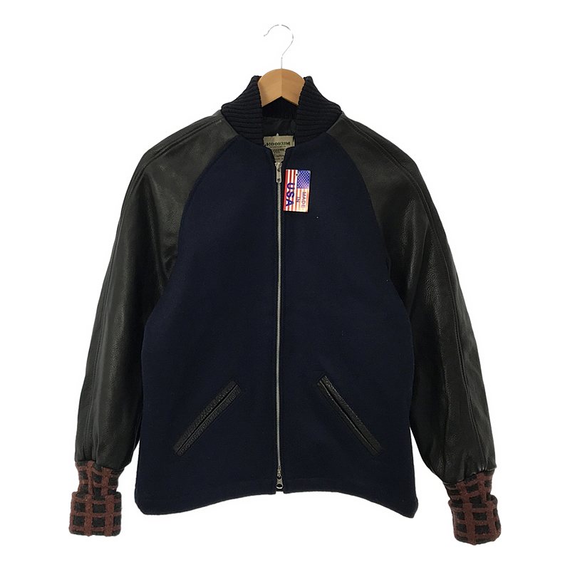 Bshop ビショップ 別注 レザー 切替 スタジアムジャンパー Bshop ビショップ 別注 レザー 切替 スタジアムジャンパー