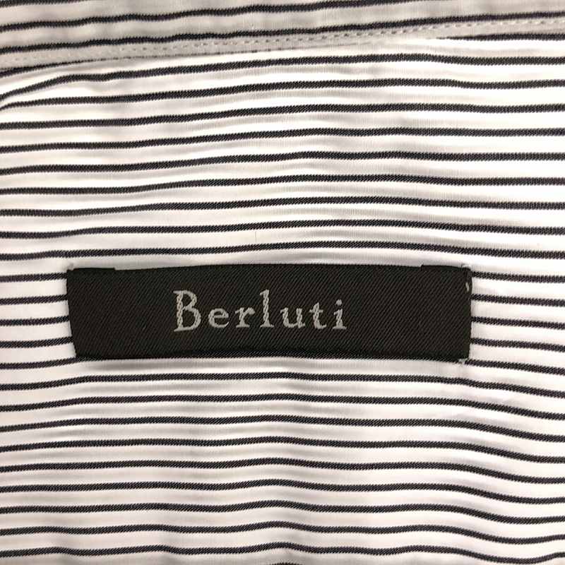 BERLUTI / ベルルッティ コットン ストライプ 比翼シャツ