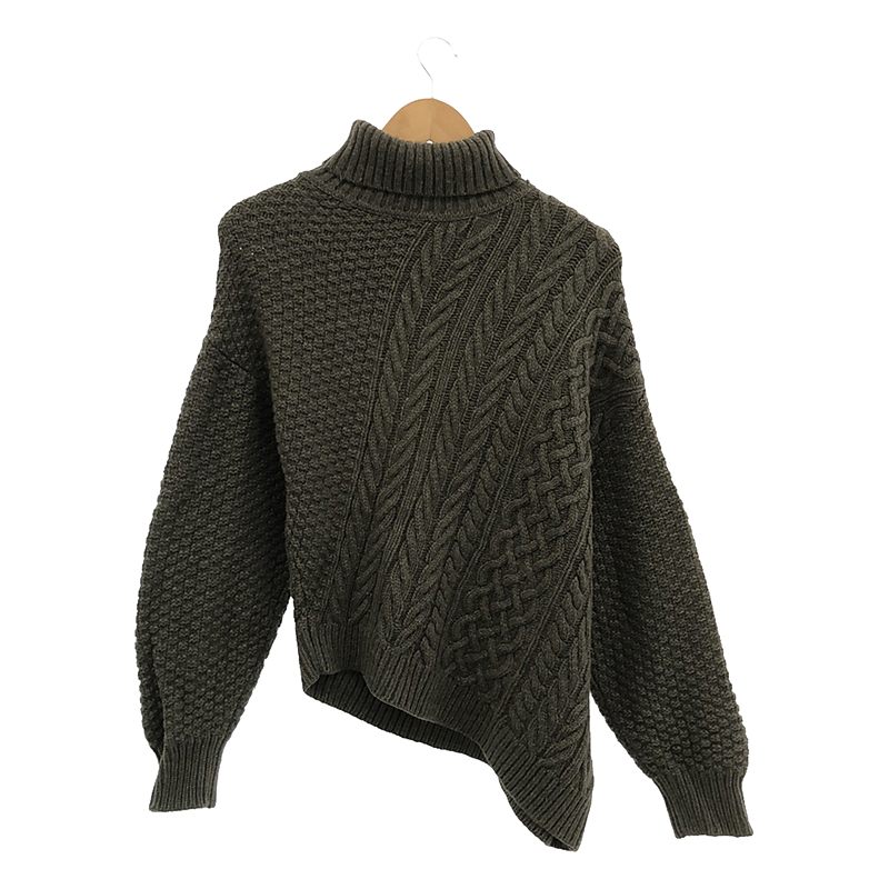 WOOL CASHMERE CABLE TURTLE NECK ニット