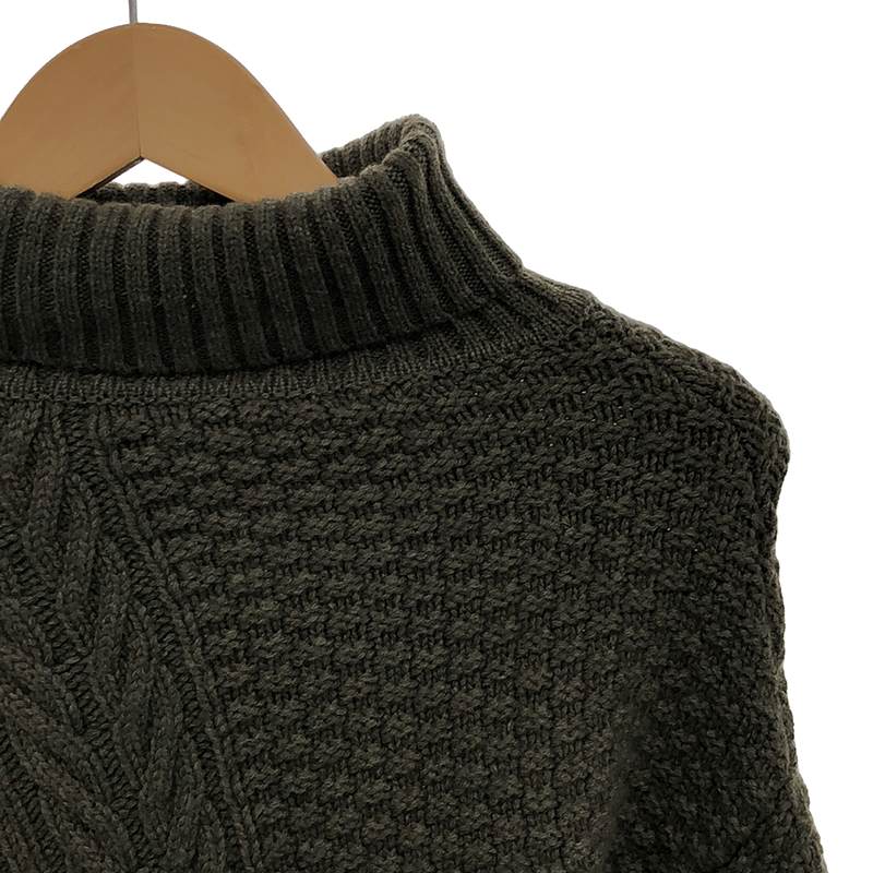 6(ROKU) / ロク WOOL CASHMERE CABLE TURTLE NECK ニット