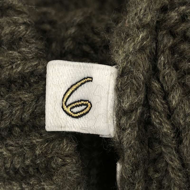 6(ROKU) / ロク WOOL CASHMERE CABLE TURTLE NECK ニット