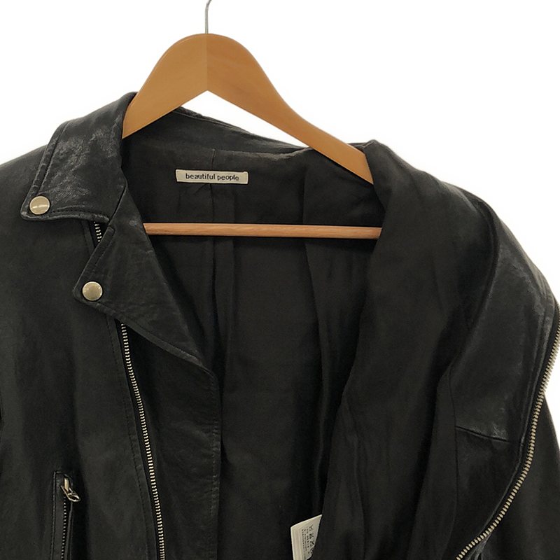 beautiful people / ビューティフルピープル shrink leather riders jacket ライダースジャケット