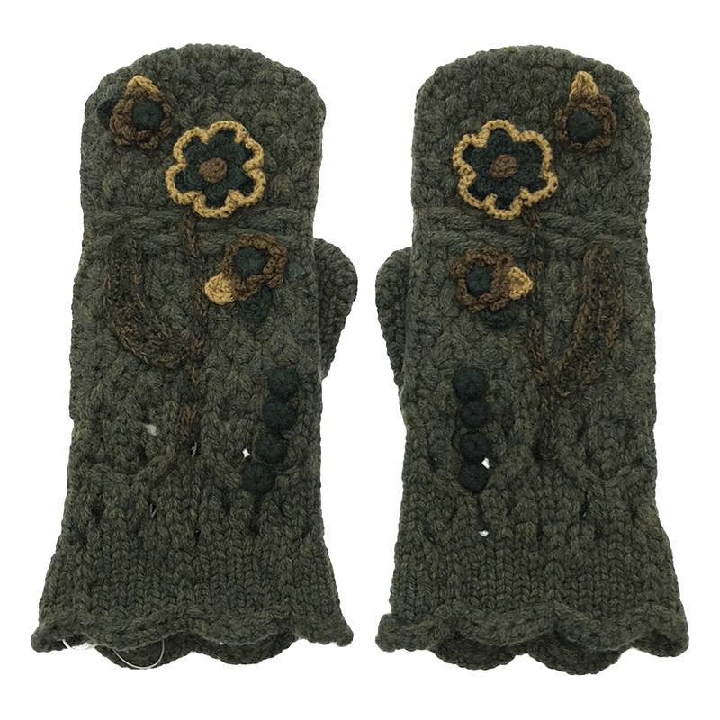 Floral Motif Hand－Knitted Gloves / グローブ 手袋