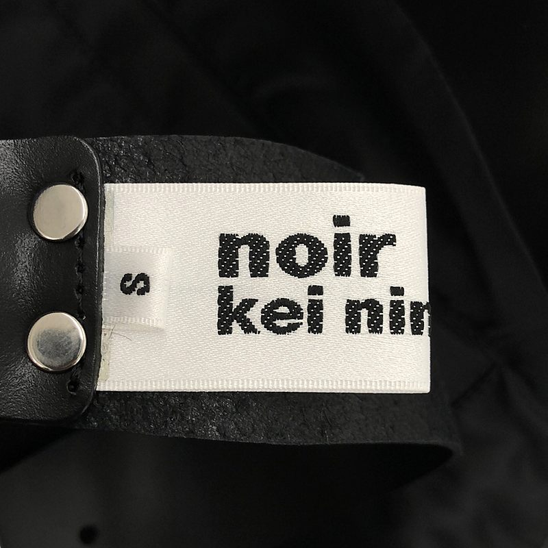 noir kei ninomiya / ノワールケイニノミヤ ケーブルニット レザー ハーネスベスト