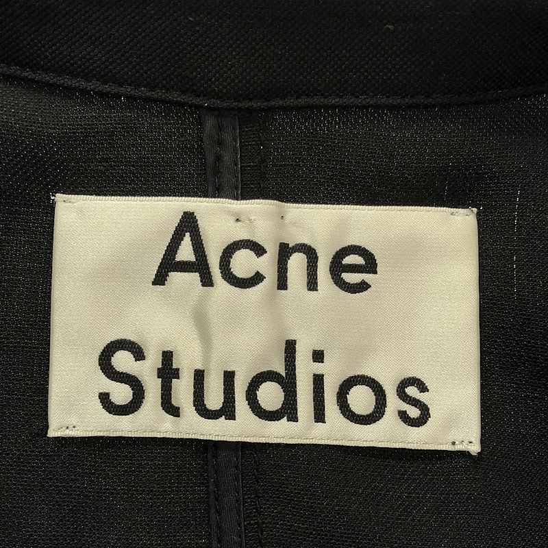 Acne Studios / アクネストゥディオズ JOYCE LI MIX COAT リネンミックス 襟切替 エルボーパッチ ステンカラーコート