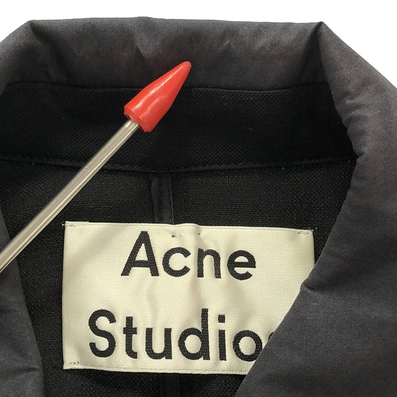 Acne Studios / アクネストゥディオズ JOYCE LI MIX COAT リネンミックス 襟切替 エルボーパッチ ステンカラーコート